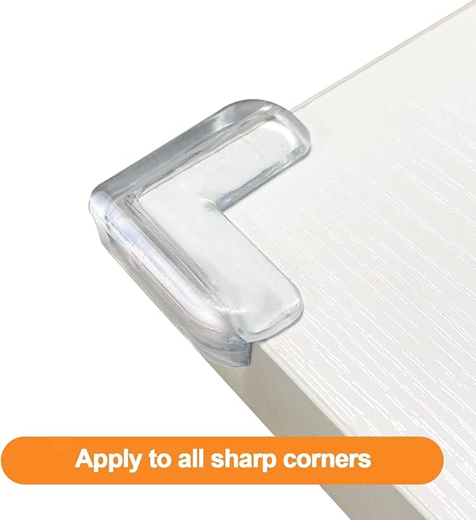 Transparent Anti-collision Corner Cover (Pack of 6)