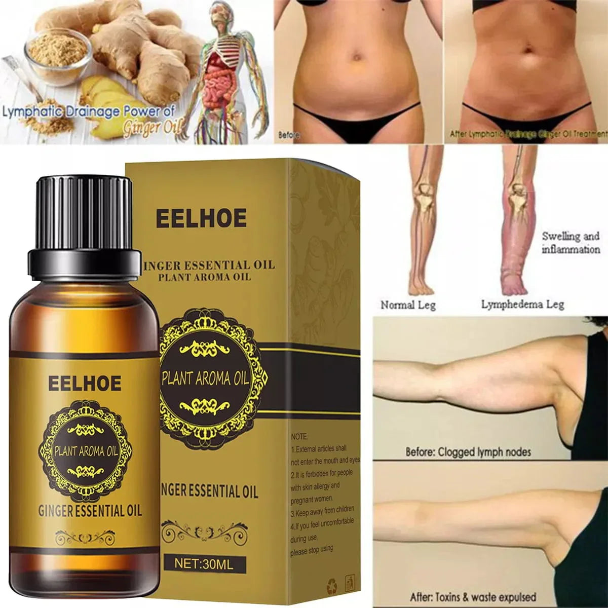 BELLY DRAINAGE GINGER OIL (BUY 1 GET 1 FREE)