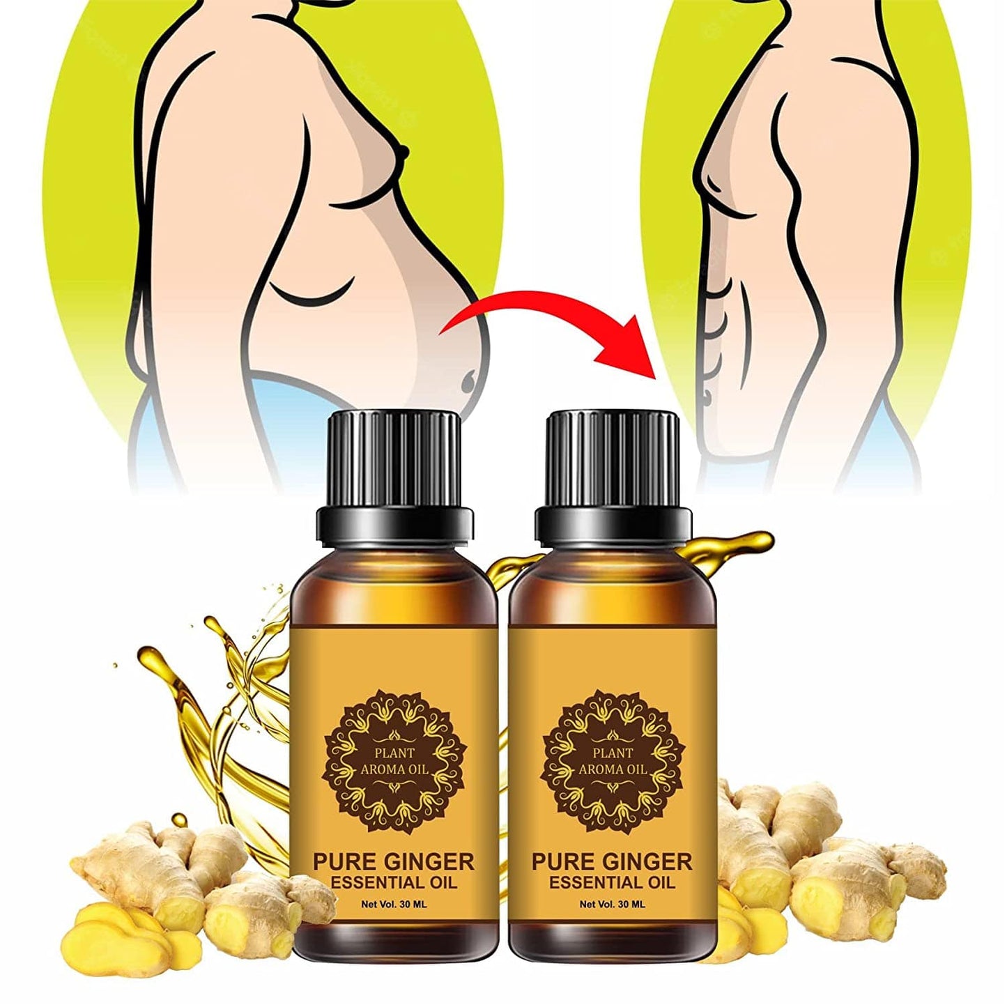 BELLY DRAINAGE GINGER OIL (BUY 1 GET 1 FREE)