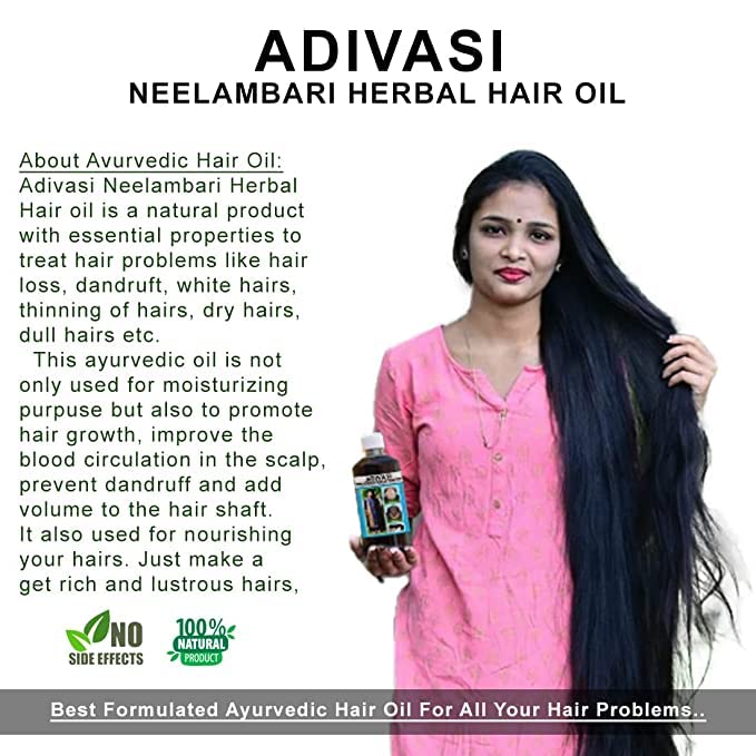 Natural Adivasi Herbal Hair Oil (Buy 1 Get 1 Free)