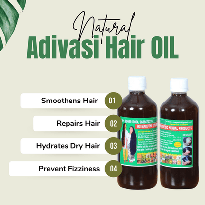 Natural Adivasi Herbal Hair Oil (Buy 1 Get 1 Free)