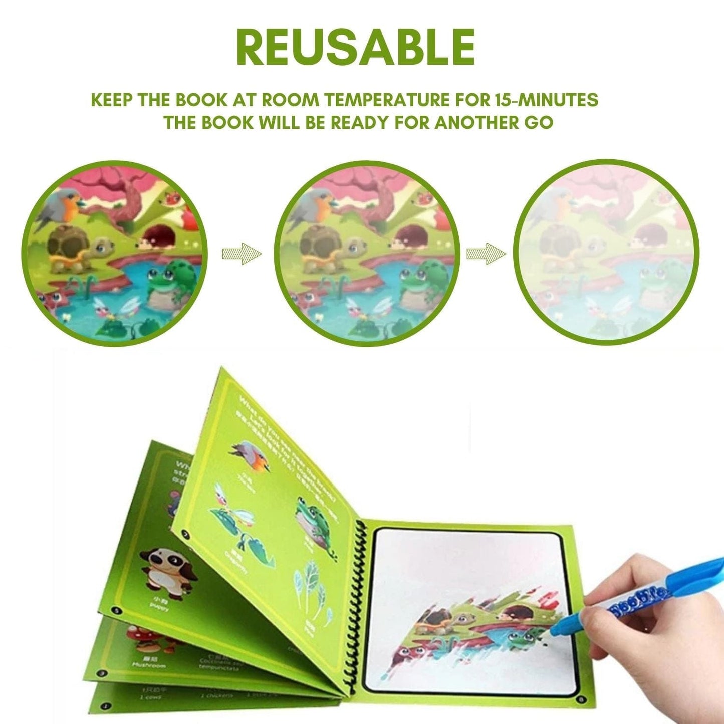 Reusable Magic Water Painting Book